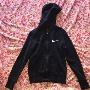 Nike navy blue zip up sweater
